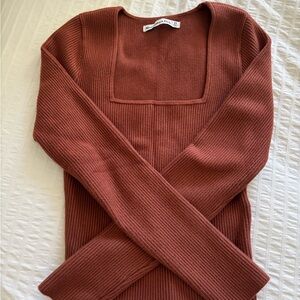 Abercrombie & Fitch Terracotta Square Neck Sweater